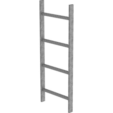 MUNK Schachtleiter Stahl verzinkt 400mm breit 4 Sprossen 1,12m lang (1/4)