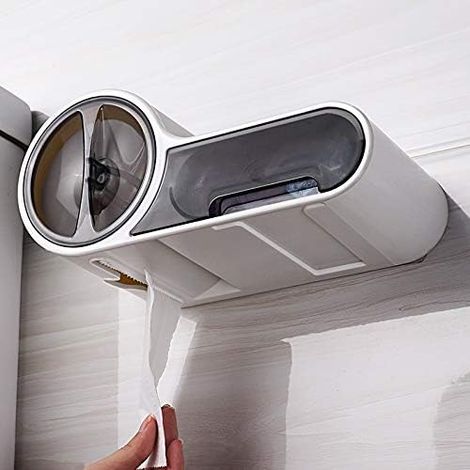 Paper Holder Wall Mounted Paper Towel Tube Roll Tray Storage