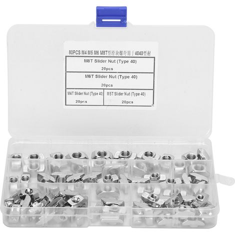 Écrou T-slot haute dureté, boîtier plastique pour structure alu (1/5)