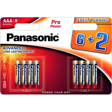 Piles LR03 Pro power 6 + 2 gratuites