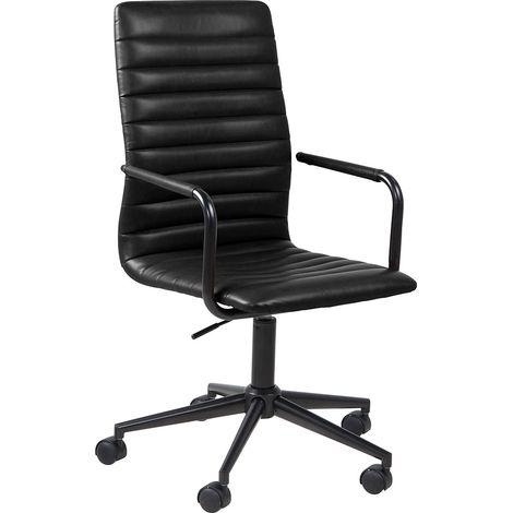 Winslow chaise de bureau PU cuir noire. (1/5)