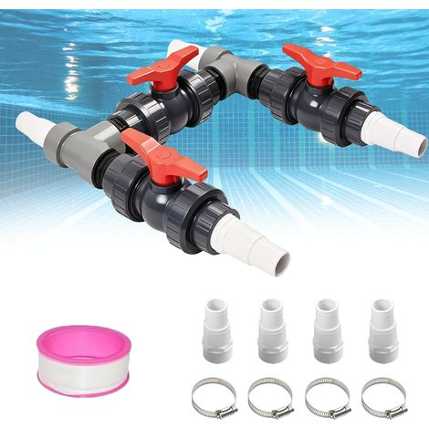 Kit by-Pass pour Piscine 50mm pour Pompe à Chaleur, Kit by-Pass Piscine avec Tuyaux 32mm (1/5)