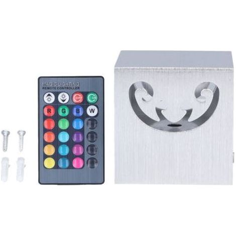 Lampada da parete in Alluminio RGB 3W LED Lampada Perline Hollow Disegno 24-Chiave per il Controllo a 360° LED bianco Luce a Parete per la Camera da letto 85-277V (1/5)
