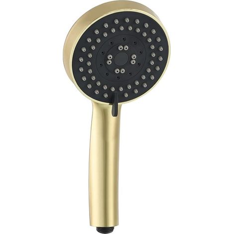 Plastique Haute Pression Douchette Universelle 5 Modes Economiseur d'Eau Pommeau Douche Or Brossé, BS144J2 (1/5)