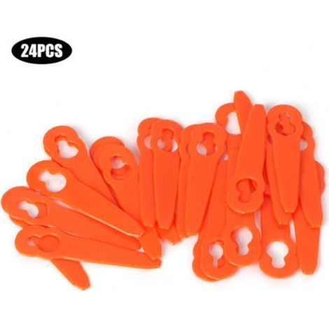 24 Pieces Orange Lawn Mower Cutting Blades Replacement Accessories (1/5)