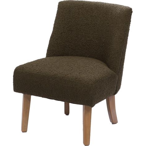 Amadeus - Fauteuil en bouclette kaki Dag (lot de 2) (1/3)