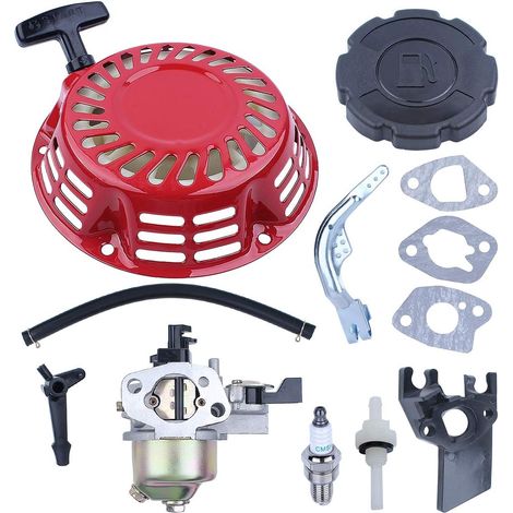 Démarreur à rappel carburateur Adefol pour moteur Honda GX160 GX200 5,5 ch 6,5 ch Pièces de rechange moteur avec tuyau de carburant, bougie d'allumage et levier d'armement du régulateur (1/5)