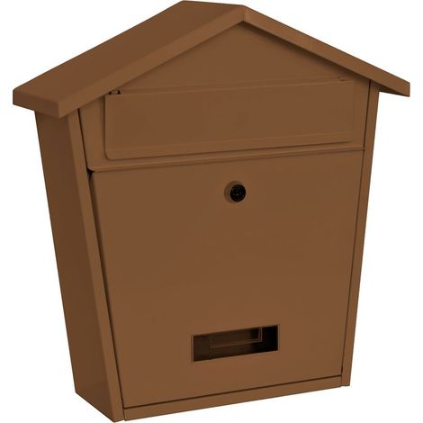 Briefkasten MODERN A 365x365x133 mm, Post, braun