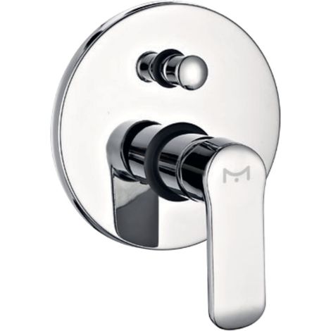 Miscelatore doccia parete america ad incasso con deviatore ottone colore cromato confezione 1 (1/2)
