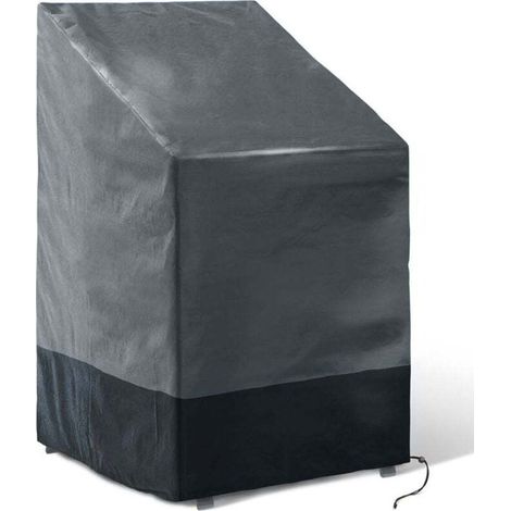 Housse de protection pour 4 à 6 chaises de jardin empilables 70 x 70 x 120 cm (1/5)