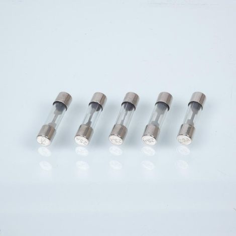 Fusible verre type cartouche 25 ampères 25A 26mm x 6mm pour moto
