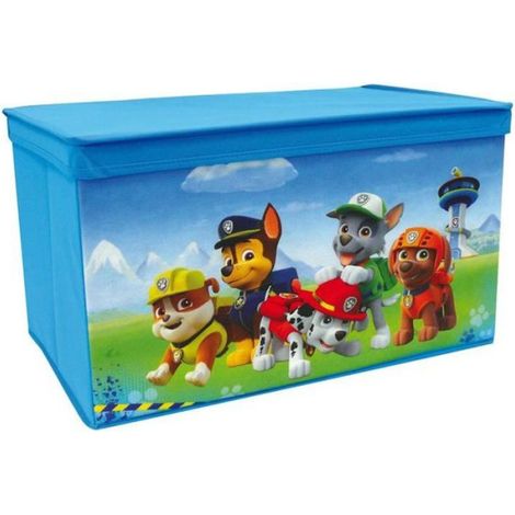 Coffre à jouets PAT'PATROUILLE – En intissé et carton – Dimensions 56,5 x 36 x 31 cm – Pour garçons et filles à partir de 3 ans – Fun House