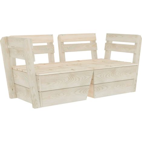 Garten-Palettensofa 2-Sitzer Impregniertes Fichtenholz vidaXL