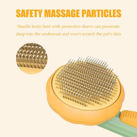 Brosse anti-poils d'animaux, nettoyant pour poils de chien et de chat, couleur citrouille 1 (1/5)
