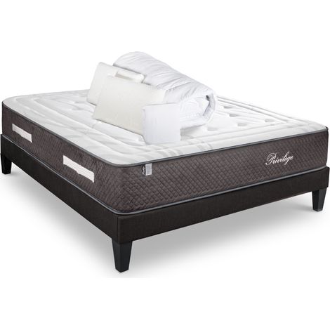 BELLECOUR LITERIE  Pack anti punaise PRIVILEGE 180x200 cm  Matelas + Sommier + Accessoires (1/5)