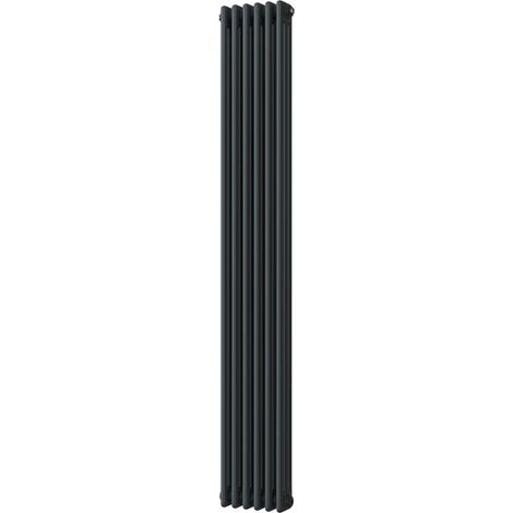 Alpha - Anthracite Vertical Column Radiator H1800mm x W287mm 3 Column (1/3)