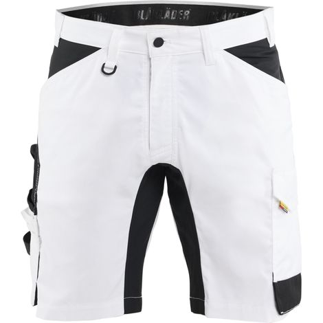 Short de travail peintre stretch 2D - Blanc/Noir 4XL - FR(58) - SE(C64) - Standards