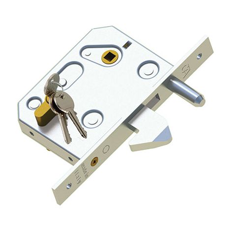 SERRATURA CANCELLO INFILARE 350 COMBI  B.Q ZINC F.MM 25 C.SAGOM M1+Q8 E.MM 60