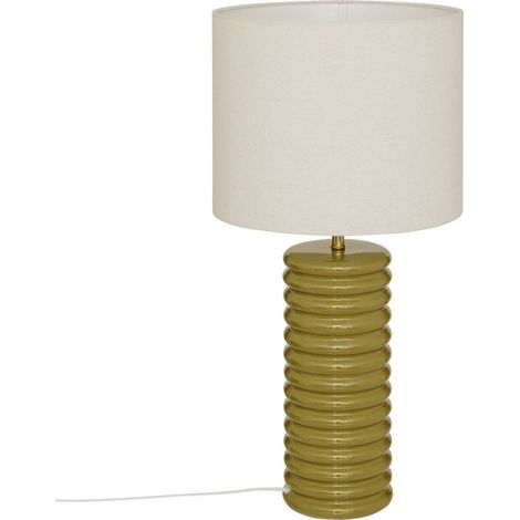 Lampada da tavolo a fungo vinus verde khaki h69cm - Atmosphera créateur d'intérieur