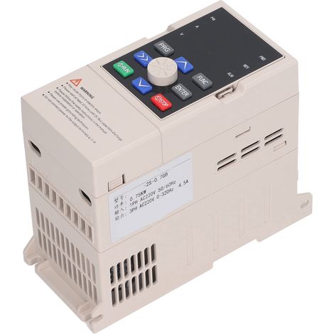 Variateur de fréquence 750W, convertisseur monophasé vers triphasé, contrôle de vitesse moteur AC220V, VFD réglable pour moteur électrique. (1/5)