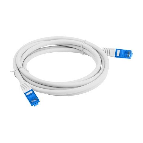 Cable de conexión Lanberg S/FTP cat.6A 5m LSZH CCA Fluke aprobado gris (1/2)
