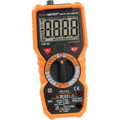 Multimètre numérique (pack de 1), multimètre de sécurité numérique, multimètre automobile, multimètre portable, outils électroniques, instrument numérique, testeur électrique, ohmmètre, équipement d'i (1/5)