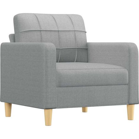 Sofasessel Hellgrau 60 cm Stoff vidaXL