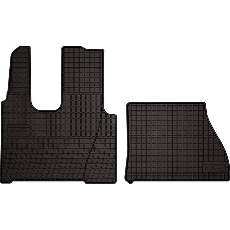 Alfombrillas de goma para coche: Mercedes Actros MP4, cabina ancha (2011-2019) - negras, a medida (1/5)