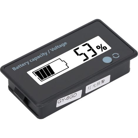 GY-6GD PCB HTN Batteriekapazitätsmonitor mit LCD-Anzeige und Blinkalarm, 12–84 V, Weiß (1/5)