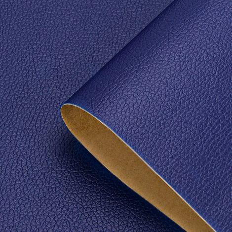 (Bleu 10x20cm) Autocollant de réparation auto-adhésif pour usage domestique, canapé, réparation de cuir PU et réparation de meubles. (1/5)