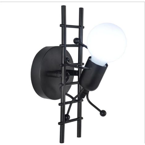 Lampe murale design personnage AUCUNE, E27, déco enfant chambre moderne (1/4)