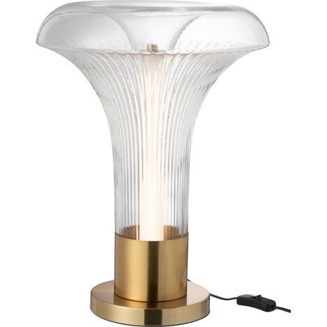 Lampe led élégante en verre transparent et métal doré - Verre transparent et métal doré (1/5)
