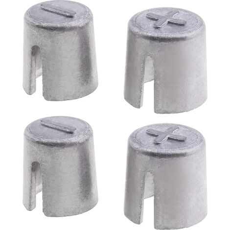 2 Paires de Manchons d'adaptateurs de Poteau de convertisseur de borne de Batterie adaptateurs de Capuchons de Batterie pour poteaux positifs ou négatifs Bateau RV convertir 11-13mm à 16-18mm (1/5)