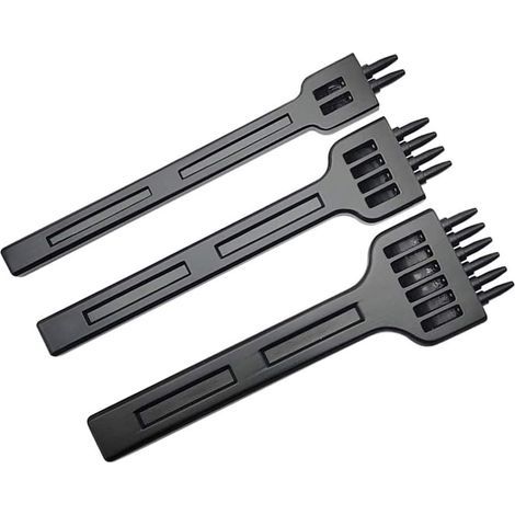 3-Piece Leather Awl Set, Alloy Steel, 4mm Pitch, 2/4/6 Teeth, For Belts and Bracelets (1/5)