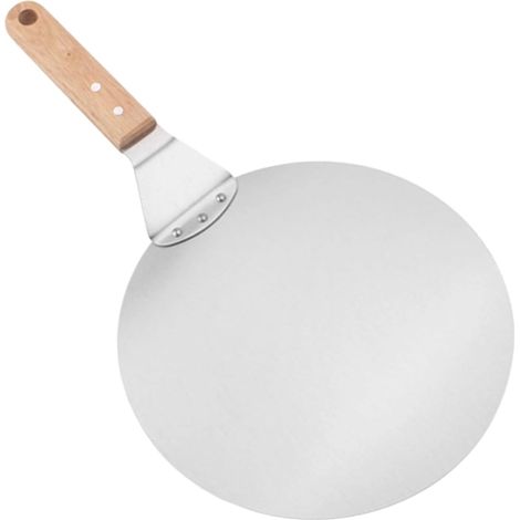 Pelle Pizza Pelle à pizza avec manche en bois, pelle antiadhésive métal, plaque de transfert cuisine, outil cuisson pain maison(10 inch) (1/5)