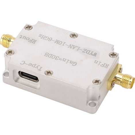 HF-Breitbandverstärker, rauscharmer Verstärker (LNA) 10 MHz–6 GHz, hohe Verstärkung, SMA-Buchse für Funkgeräte (1/5)