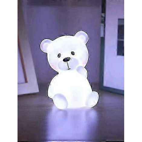 Veilleuse, lampe de chevet pour enfants, lampe de table pour chambre, lampe LED, lampe de nuit, veilleuse bébé, veilleuse ourson pour enfants. (1/3)