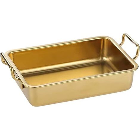 Vassoio portaoggetti multifunzione in acciaio inossidabile 304 dorato per barbecue (15,4 x 11,4 x 3,5 cm) (1/5)