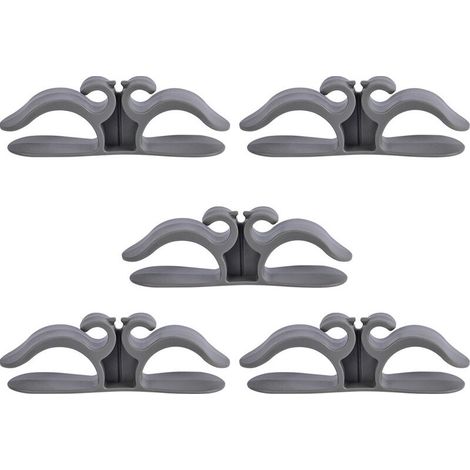 Organisateur de cordon de cuisine, 9,6 x 3 cm, petit enrouleur de cordon multifonctionnel pour appareils de cuisine, gris, 5 pièces. (1/5)