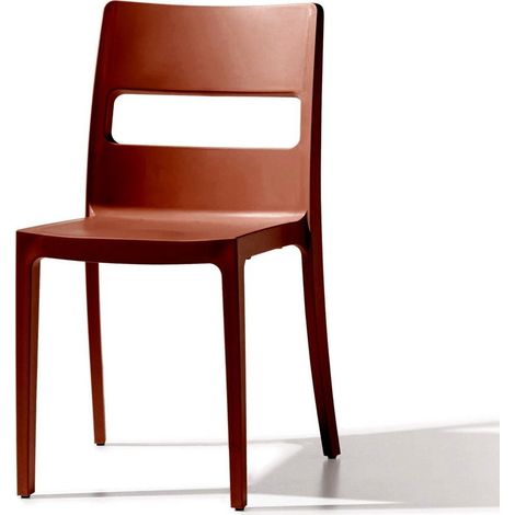 Chaise de jardin, 6 chaise SAI Marron en Plastique, Scab design (1/2)