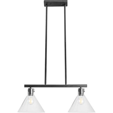 LAMPADA A SOSPENSIONE APP317-2CP VETRO METALLO 2-PUNTI LUCE E27 23,5X60X108CM