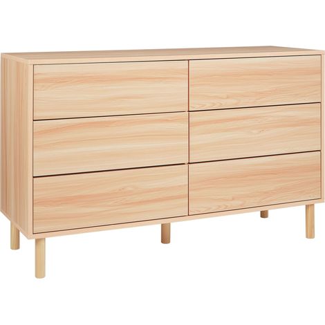 6 Drawer Chest SHARPE Light Brown