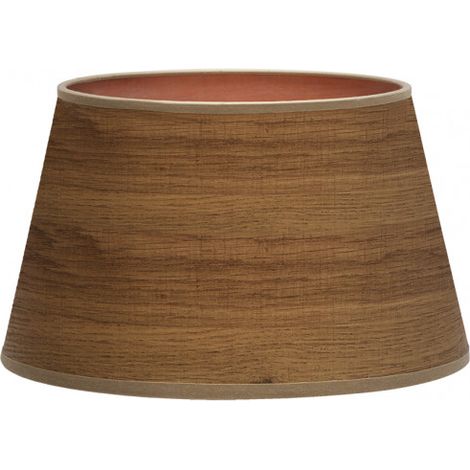 paralume salma e27 legno scuro 45dx35dx30h   aperto conico