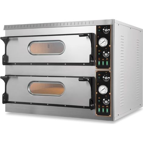Four à Pizza Double Electrique - 12 Pizzas pour Pizzeria - TL Big idéal 18,0 kW - Resto Italia