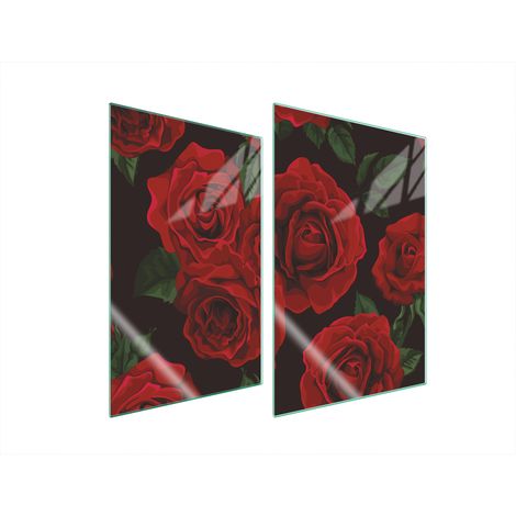 PIASTRA PROTETTIVA IN VETRO PER CUCINA 2x35x52 ROSE (1/5)