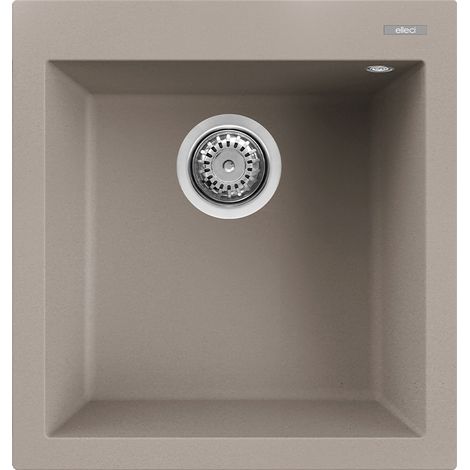 Lavello Elleci Incasso 1 vasca 47x50 Quadra 102 Granitek Grigio Tortora LGQ10243 (1/5)