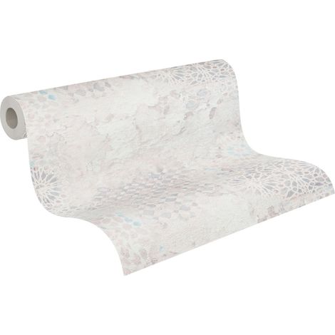 Papier peint carreaux de ciment gris Tapisserie grise carreaux de ciment pour couloir Papier peint cuisine & salle de bain (1/5)