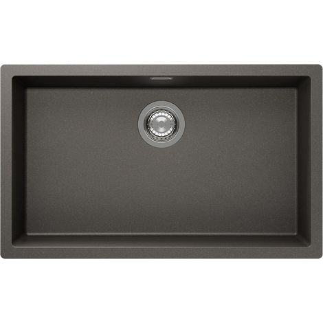 SCHOCK Einbaubecken Cristadur KAIA N-100XL A Silverstone Exzenterbedienung (1/2)