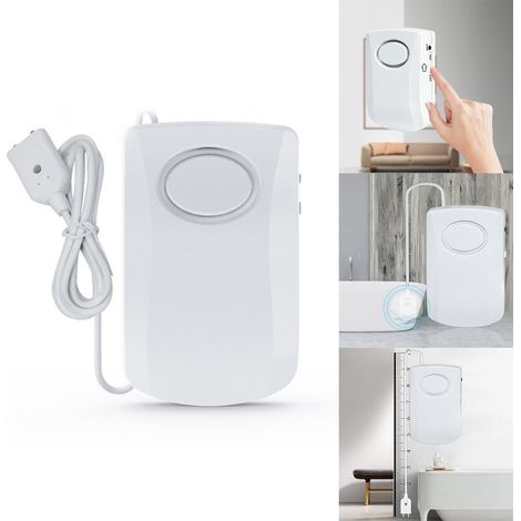 AUTRUCKER Détecteur de fuites d'eau Wi-Fi pour maison connectée,alarme de niveau d'eau,équipé d'un câble de détection et d'une notification à distance (1/5)