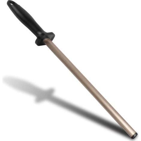 Fusil à aiguiser diamant aiguiseur à couteaux professionnel un revêtement diamanté barre d'affûtage qui n'abîme la maison longueur d'environ 20cm (1/4)